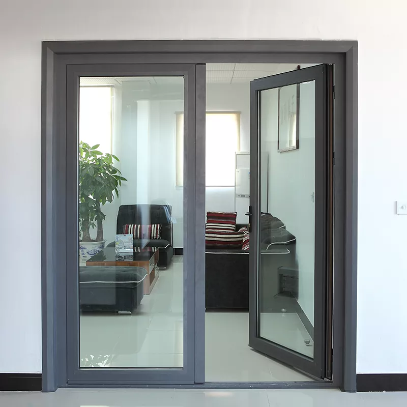 Алюминий қорытпасынан оқшауланған балконға арналған бұралмалы есік